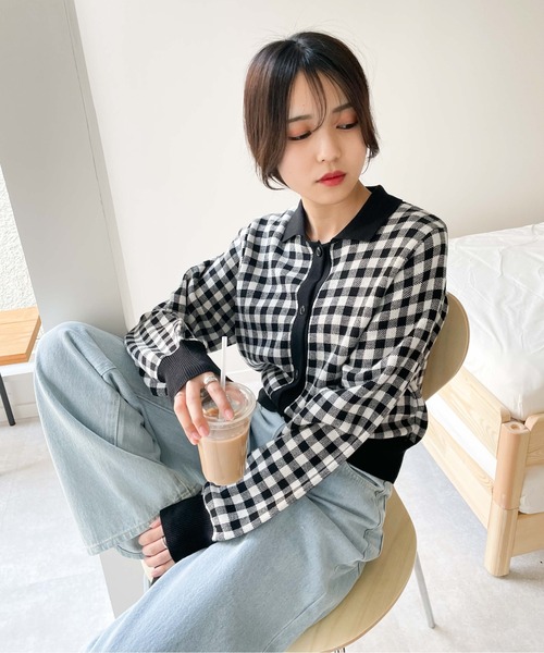 WEGO(ウィゴー)の「WEGO/襟付きニットカーデ(カーディガン/ボレロ・レディース・ブラック系その他2/オレンジ系その他3/その他2/その他1・FREE)」の19枚目の写真