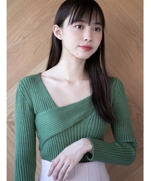 カシュクールデザインニット