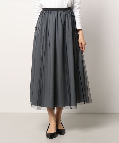 Te chichi(テチチ)の「ドット×チュールリバーシブルスカート(スカート・レディース・ブラック/ベージュ・フリ-)」の8枚目の写真