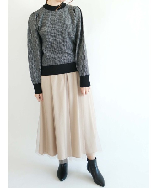 Te chichi(テチチ)の「ドット×チュールリバーシブルスカート(スカート・レディース・ブラック/ベージュ・フリ-)」の18枚目の写真