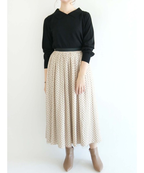 Te chichi(テチチ)の「ドット×チュールリバーシブルスカート(スカート・レディース・ブラック/ベージュ・フリ-)」の17枚目の写真