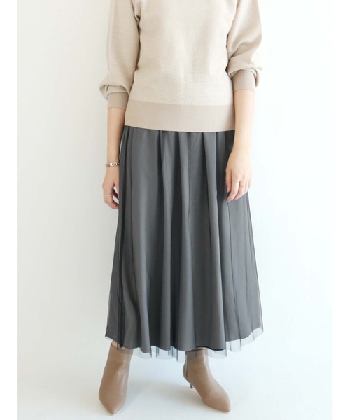 Te chichi(テチチ)の「ドット×チュールリバーシブルスカート(スカート・レディース・ブラック/ベージュ・フリ-)」の16枚目の写真