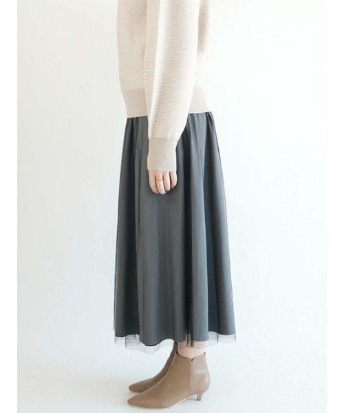 Te chichi(テチチ)の「ドット×チュールリバーシブルスカート(スカート・レディース・ブラック/ベージュ・フリ-)」の15枚目の写真