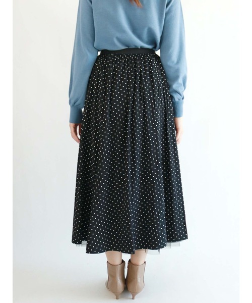 Te chichi(テチチ)の「ドット×チュールリバーシブルスカート(スカート・レディース・ブラック/ベージュ・フリ-)」の12枚目の写真