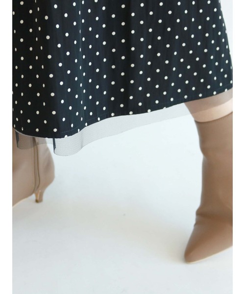 Te chichi(テチチ)の「ドット×チュールリバーシブルスカート(スカート・レディース・ブラック/ベージュ・フリ-)」の11枚目の写真