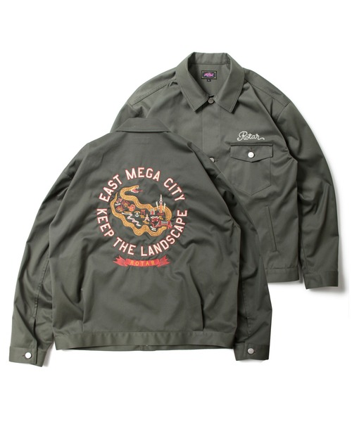 ROTAR(ローター)の「EAST MEGA CITY Blouson スーベニア スカジャン(スカジャン・メンズ・ブラック/オリーブ/ブラウン・MEDIUM/X-LARGE/LARGE)」の10枚目の写真