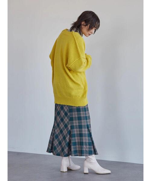 Green　Parks（グリーンパークス）の「・novem9 Vネックカーディガン＊（カーディガン/ボレロ・レディース・パープル/イエロー/グリーン/アイボリー・FREE）」の18枚目の写真