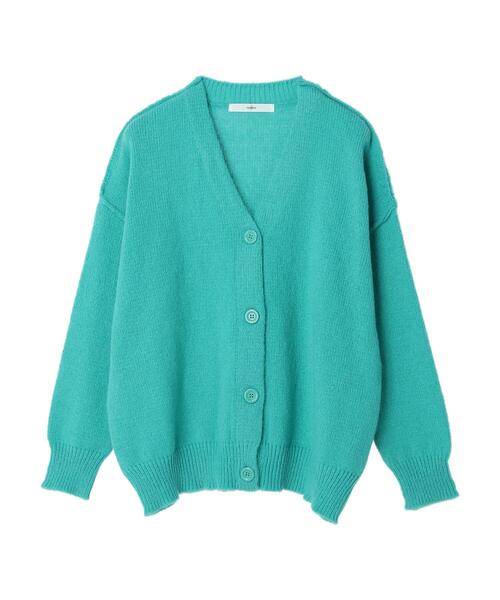 Green　Parks（グリーンパークス）の「・novem9 Vネックカーディガン＊（カーディガン/ボレロ・レディース・パープル/イエロー/グリーン/アイボリー・FREE）」の21枚目の写真