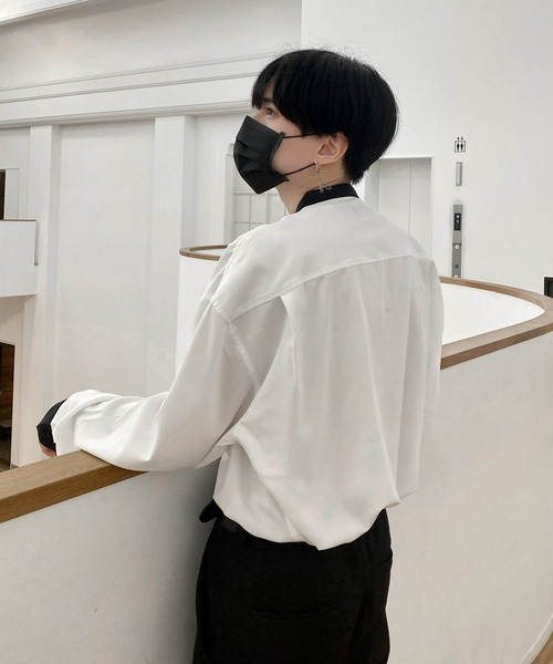 EDEL(エーデル)の「EDEL - モノトーンバンドカラーシャツ(シャツ/ブラウス・メンズ・ホワイト/ブラック・MEDIUM/LARGE)」の12枚目の写真