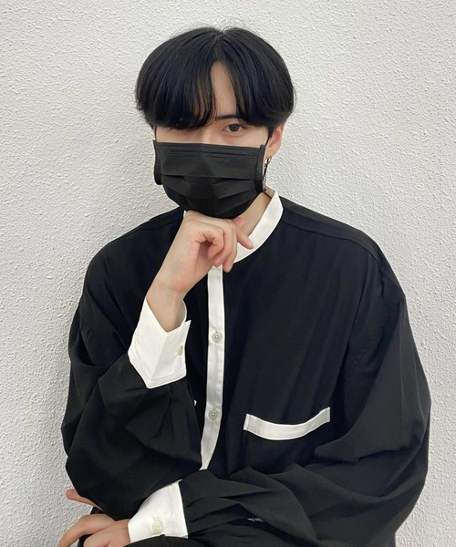 EDEL(エーデル)の「EDEL - モノトーンバンドカラーシャツ(シャツ/ブラウス・メンズ・ホワイト/ブラック・MEDIUM/LARGE)」の18枚目の写真