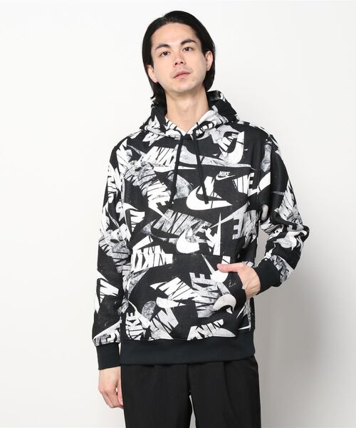 Nike ナイキ M Spe Aop Po Hoodie スウェット Dm68 010black White スウェット Nike ナイキ のファッション通販 Zozotown