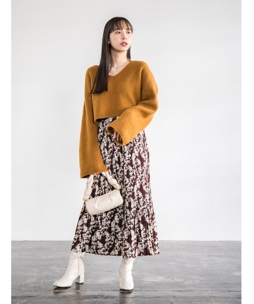 fifth（フィフス）の「ニュアンス柄消しプリーツスカート（スカート・レディース・ブラック/ブラウン・SMALL/MEDIUM）」の11枚目の写真