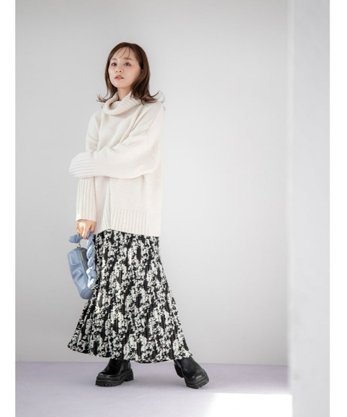 fifth（フィフス）の「ニュアンス柄消しプリーツスカート（スカート・レディース・ブラック/ブラウン・SMALL/MEDIUM）」の3枚目の写真