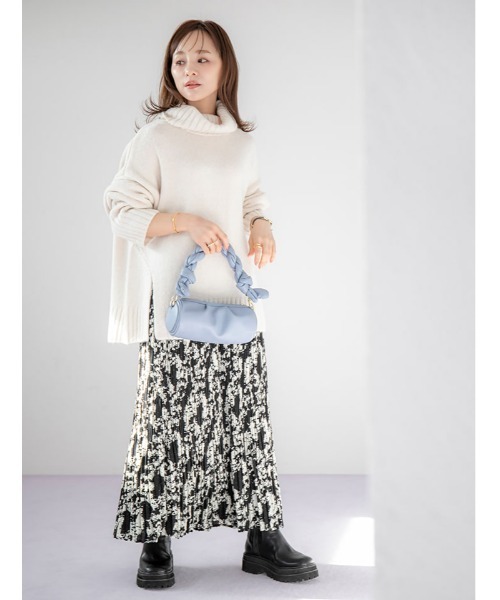 fifth（フィフス）の「ニュアンス柄消しプリーツスカート（スカート・レディース・ブラック/ブラウン・SMALL/MEDIUM）」の5枚目の写真