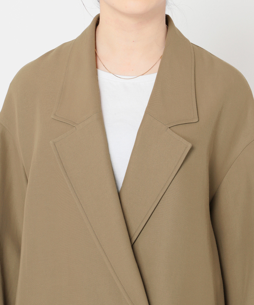 journal standard L'essage（ジャーナルスタンダードレサージュ）の「アセテートコットンリラクシージャケット◆（その他アウター・レディース・ベージュ/カーキ・FREE）」の13枚目の写真