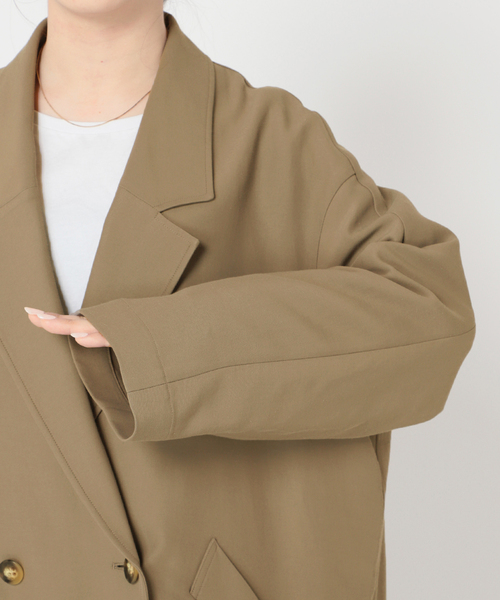 journal standard L'essage（ジャーナルスタンダードレサージュ）の「アセテートコットンリラクシージャケット◆（その他アウター・レディース・ベージュ/カーキ・FREE）」の16枚目の写真
