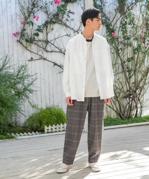 niko and...(ニコアンド)の「ツイルチェックタックパンツ(スウェットパンツ・メンズ・グレー/ブラウン・LARGE/MEDIUM)」の16枚目の写真