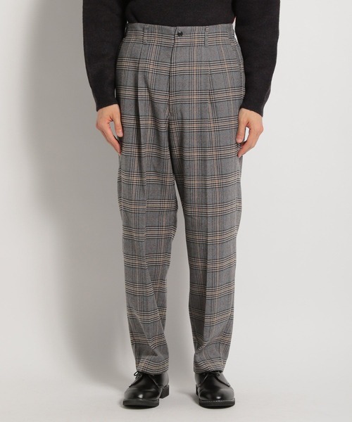 niko and...(ニコアンド)の「ツイルチェックタックパンツ(スウェットパンツ・メンズ・グレー/ブラウン・LARGE/MEDIUM)」の17枚目の写真