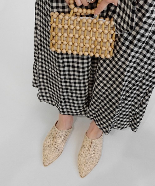 alala（アララ）の「バックレスポインテッド（パンプス・レディース・ベージュ/アイボリー/ブラック/パイソン・LL/M/S/L）」の9枚目の写真