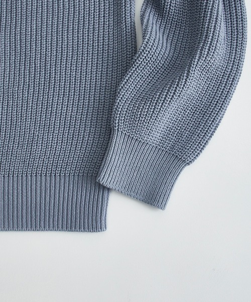 BATONER(バトナー)の「SIGNATURE CREW NECK(ニット/セーター・メンズ・ブラック/アイボリー/ブルー・1/2/3)」の7枚目の写真