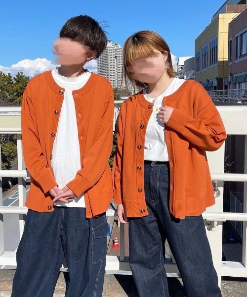 PairPair（ペアペア）の「スポンディッシュニットクルーカーデ(ユニセックス)（カーディガン/ボレロ・メンズ・イエロー/オレンジ/ライトグリーン/アイボリー/ブルー系その他・MEDIUM/LARGE）」の5枚目の写真