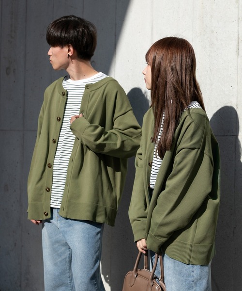 PairPair（ペアペア）の「スポンディッシュニットクルーカーデ(ユニセックス)（カーディガン/ボレロ・メンズ・イエロー/オレンジ/ライトグリーン/アイボリー/ブルー系その他・MEDIUM/LARGE）」の3枚目の写真