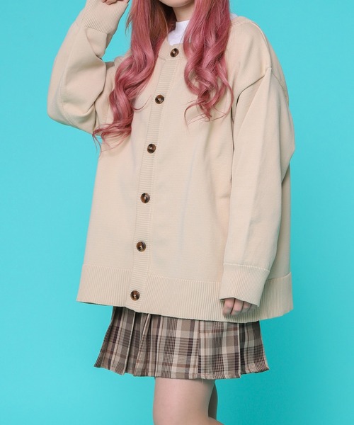 PairPair（ペアペア）の「スポンディッシュニットクルーカーデ(ユニセックス)（カーディガン/ボレロ・メンズ・イエロー/オレンジ/ライトグリーン/アイボリー/ブルー系その他・MEDIUM/LARGE）」の6枚目の写真