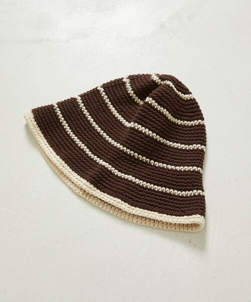 FREAK'S STORE（フリークスストア）の「ボーダーニットハット（ハット・レディース・ブラウン/オレンジ/グリーン/ブラック・ONE SIZE）」の20枚目の写真