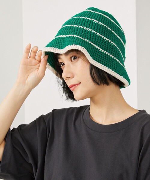 FREAK'S STORE（フリークスストア）の「ボーダーニットハット（ハット・レディース・ブラウン/オレンジ/グリーン/ブラック・ONE SIZE）」の18枚目の写真