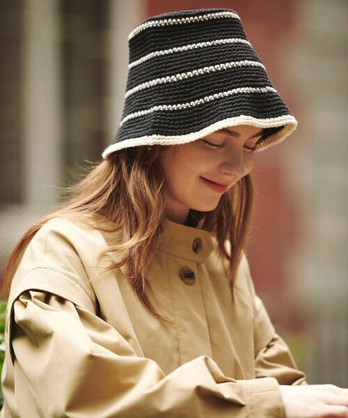 FREAK'S STORE（フリークスストア）の「ボーダーニットハット（ハット・レディース・ブラウン/オレンジ/グリーン/ブラック・ONE SIZE）」の16枚目の写真