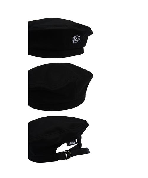 BASIC COTTON（ベーシックコットン）の「韓国ブランド BASIC COTTON ベーシックコットン COTTON BERET コットンベレー  ロゴベレー（ハンチング/ベレー帽・メンズ・ブラック・ONE SIZE）」の13枚目の写真