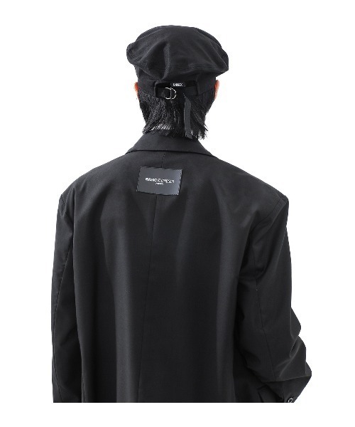 BASIC COTTON（ベーシックコットン）の「韓国ブランド BASIC COTTON ベーシックコットン COTTON BERET コットンベレー  ロゴベレー（ハンチング/ベレー帽・メンズ・ブラック・ONE SIZE）」の9枚目の写真