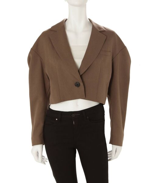 MURUA（ムルーア）の「【セット販売】パウダーツイルショートジャケット ＆ パウダーツイルラップキュロット①（セットアップ・レディース・ブラック/ベージュ/ブラウン/その他1・1/2）」の18枚目の写真