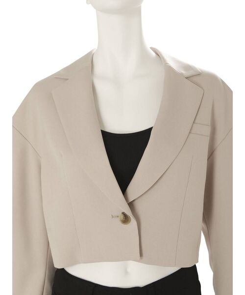 MURUA（ムルーア）の「【セット販売】パウダーツイルショートジャケット ＆ パウダーツイルラップキュロット①（セットアップ・レディース・ブラック/ベージュ/ブラウン/その他1・1/2）」の14枚目の写真