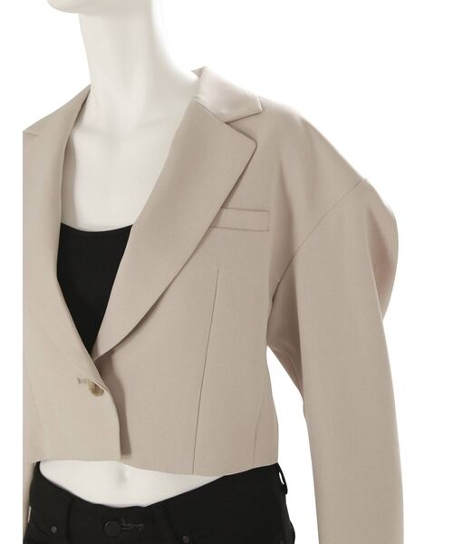 MURUA（ムルーア）の「【セット販売】パウダーツイルショートジャケット ＆ パウダーツイルラップキュロット①（セットアップ・レディース・ブラック/ベージュ/ブラウン/その他1・1/2）」の13枚目の写真