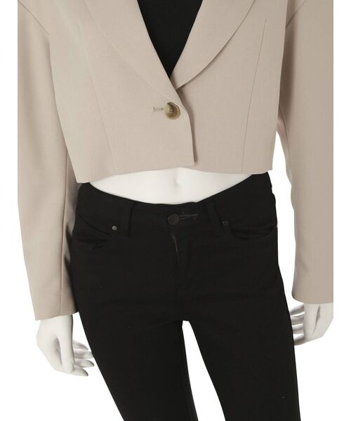 MURUA（ムルーア）の「【セット販売】パウダーツイルショートジャケット ＆ パウダーツイルラップキュロット①（セットアップ・レディース・ブラック/ベージュ/ブラウン/その他1・1/2）」の12枚目の写真