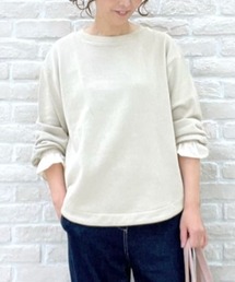 studio CLIP | 袖口布帛裏毛プルオーバー(Tシャツ/カットソー)