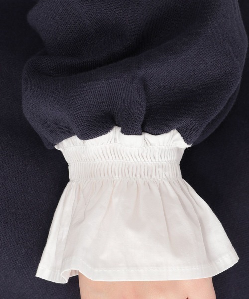 studio CLIP(スタディオクリップ)の「袖口布帛裏毛プルオーバー(Tシャツ/カットソー・レディース・ベージュ/ネイビー/アイボリー・FREE)」の16枚目の写真