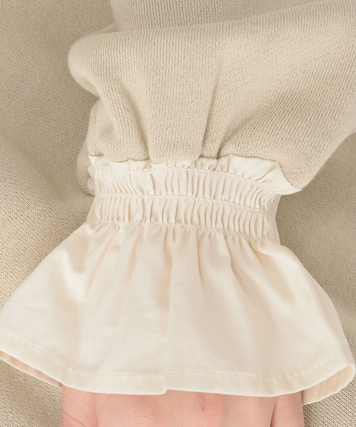 studio CLIP(スタディオクリップ)の「袖口布帛裏毛プルオーバー(Tシャツ/カットソー・レディース・ベージュ/ネイビー/アイボリー・FREE)」の18枚目の写真