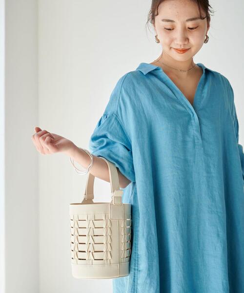 green label relaxing(グリーンレーベルリラクシング)の「イントレ ツツガタ 2WAY バッグ(ショルダーバッグ・レディース・クリーム/ブラック・FREE)」の15枚目の写真