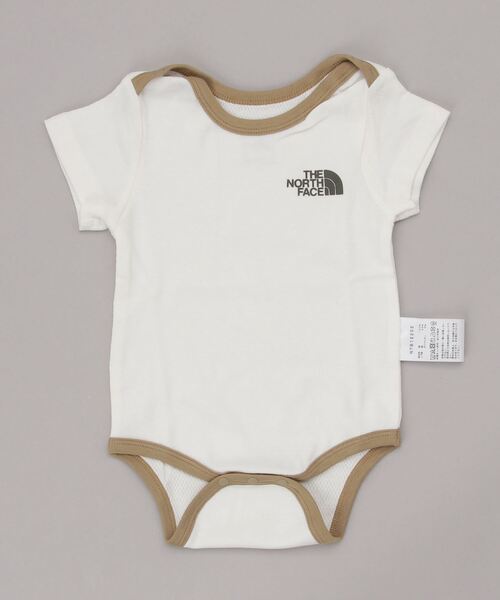 THE NORTH FACE(ザノースフェイス)の「ザ ノース フェイス THE NORTH FACE B S/S Rompers 2P Bib(ベビーショートスリーブロンパース2Pビブ)(ロンパース・キッズ・ホワイト/ダークパープル/グリーン・70cm/80cm)」の9枚目の写真