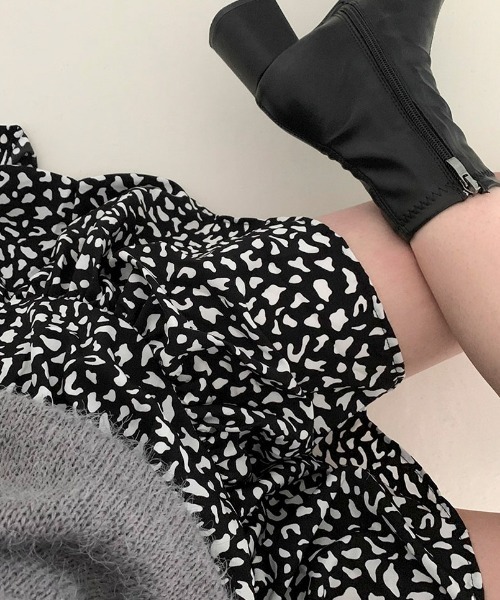 BEIDELLI（ベイデリー）の「[BELLIDE MADE] レオパードカンカンミニスカート（スカート・レディース・ブラック・FREE）」の5枚目の写真
