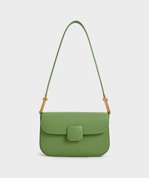 CHARLES & KEITH | コア スクエアプッシュロックショルダーバッグ / Koa Square Push-Lock Shoulder Bag(ショルダーバッグ)