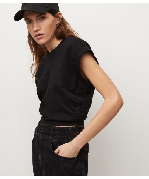 ALLSAINTS（オールセインツ）の「MIRA TEE | MIRA Tシャツ（Tシャツ/カットソー・レディース・ホワイト/ブラック・L/XS/S/M）」の2枚目の写真
