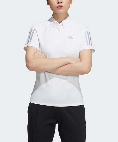 adidas（アディダス）の「スリーストライプス 半袖ストレッチ