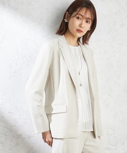 A/C DESIGN BY ALPHA CUBIC(エーシーデザインバイアルファキュービック)の「ストライプシフォンTブラウス(Tシャツ/カットソー・レディース・ベージュ/ラベンダー/グリーン・M/L/LL)」の13枚目の写真