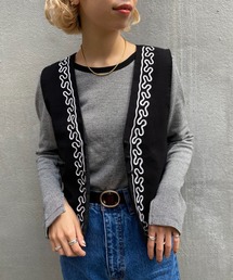 CIAOPANIC（チャオパニック）の「コード刺繍ベスト（ベスト）」