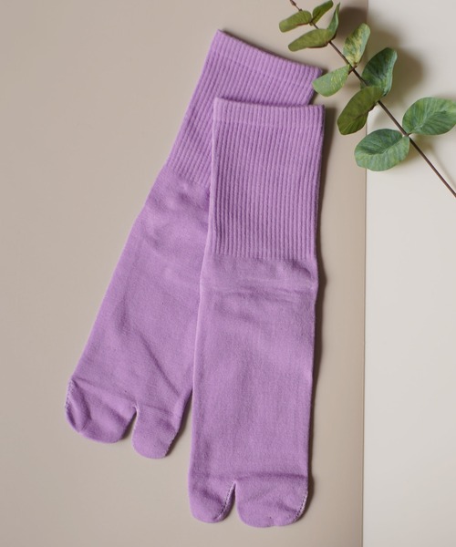 ammy.（エイミードット）の「【 ammy. / エイミードット 】 パステルカラー & ネオンカラー タビソックス（ソックス/靴下・レディース・イエロー/ホワイト/ブルー/ピンク/パープル/ライトブルー/ミント/ライム/ブラック/ベビーピンク/オレンジ/ライトパープル・FREE）」の7枚目の写真