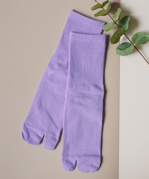 ammy.（エイミードット）の「【 ammy. / エイミードット 】 パステルカラー & ネオンカラー タビソックス（ソックス/靴下・レディース・イエロー/ホワイト/ブルー/ピンク/パープル/ライトブルー/ミント/ライム/ブラック/ベビーピンク/オレンジ/ライトパープル・FREE）」の8枚目の写真