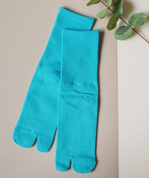 ammy.（エイミードット）の「【 ammy. / エイミードット 】 パステルカラー & ネオンカラー タビソックス（ソックス/靴下・レディース・イエロー/ホワイト/ブルー/ピンク/パープル/ライトブルー/ミント/ライム/ブラック/ベビーピンク/オレンジ/ライトパープル・FREE）」の5枚目の写真